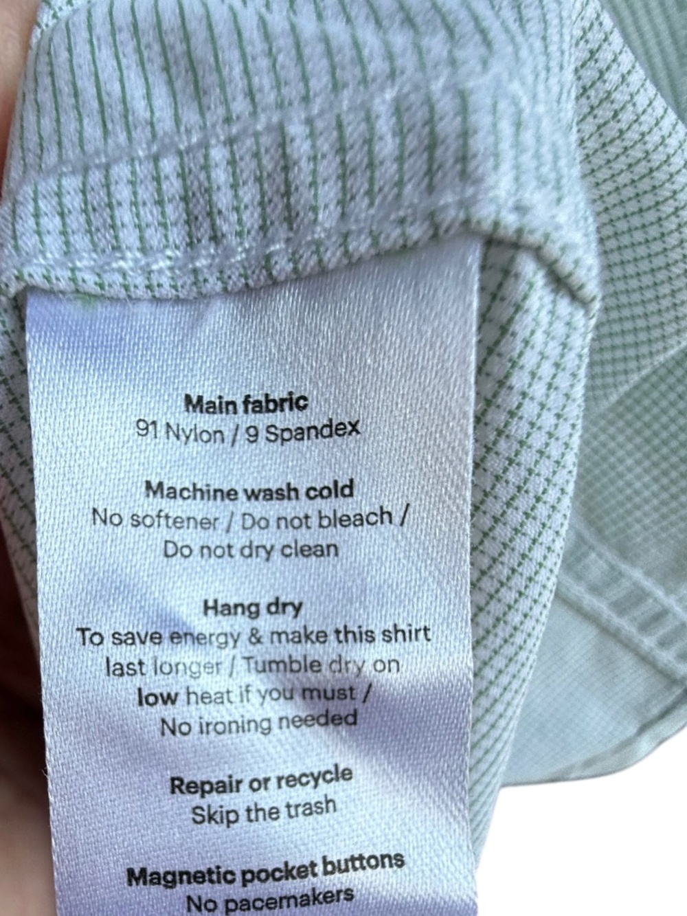 Poncho The Topwater Long Sleeve Turf Green Microcheck Button Down Shirt Sz M - Picture 8 of 9